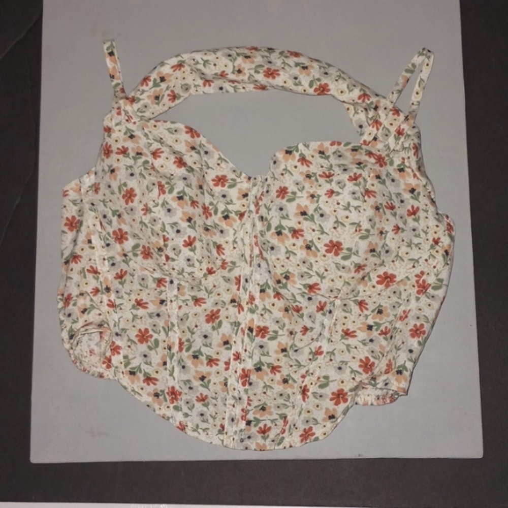 Large SHEIN floral halter top tank